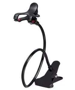 Flexible Gooseneck Phone Holder – Universal Lazy Stand for Bed, Desk, Table, Office, Kitchen, Clip-on Mount