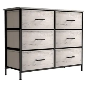 Sorbus Dresser with 6 Faux Wood Drawers