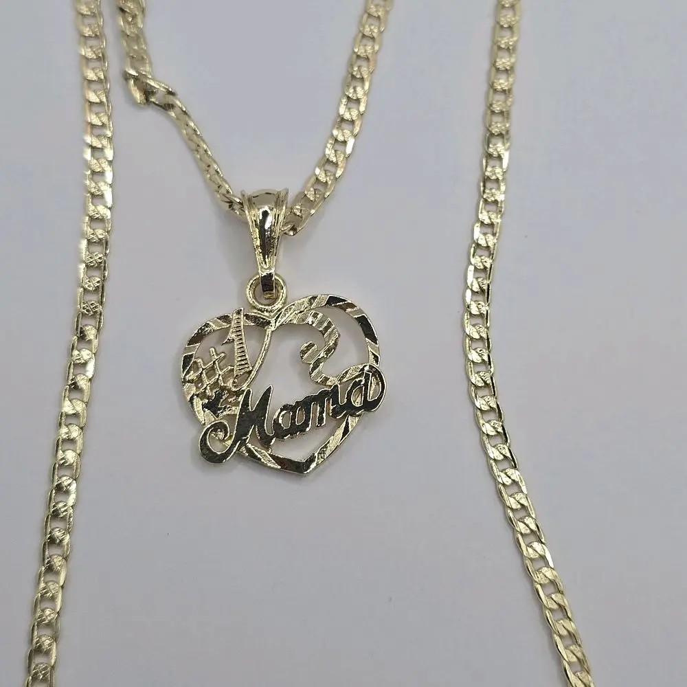 #1MAMA Heart Fashion Style Necklace with Gold-Plated Design, Heart Pendant, High-Quality GOLD PLATED , Casual Style for Women