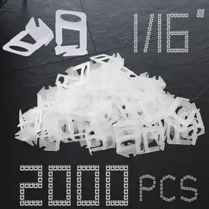 Tile Leveling System Clips 1/16" Tile Leveler Clips 1.5mm 2000 count DIY Tile Leveler Spacers for Professional Ceramic Tile and Stone Installation