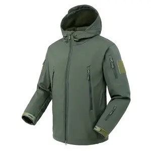 In Stock Outdoor Camouflage Waterproof Shark Skin Soft Shell Breathable Three-in-One Men's Jacket