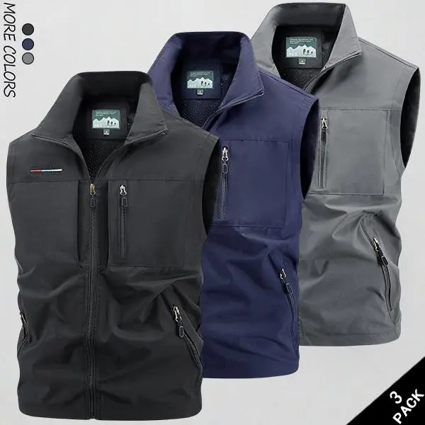 MAELREG Mens Vests Outerwear Windproof Lightweight Softshell Vests Zip Pockets Sports Sleeveless Jacket Golf Vests for Men SpringStatements