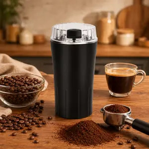 Multi-Function Electric Coffee Grinder, Stainless Steel Grinder for Coffee Beans, Spices, Seeds, Nuts & Whole Grains, Easy-Clean Kitchen Tool