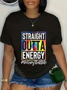 100% Cotton Dietary Staff Straight Outta Energy Tie Dye Dietary Staff T-Shirt