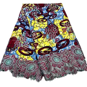 African Fabric - Colorful Floral Design with Intricate Patterns and Edges textile sales