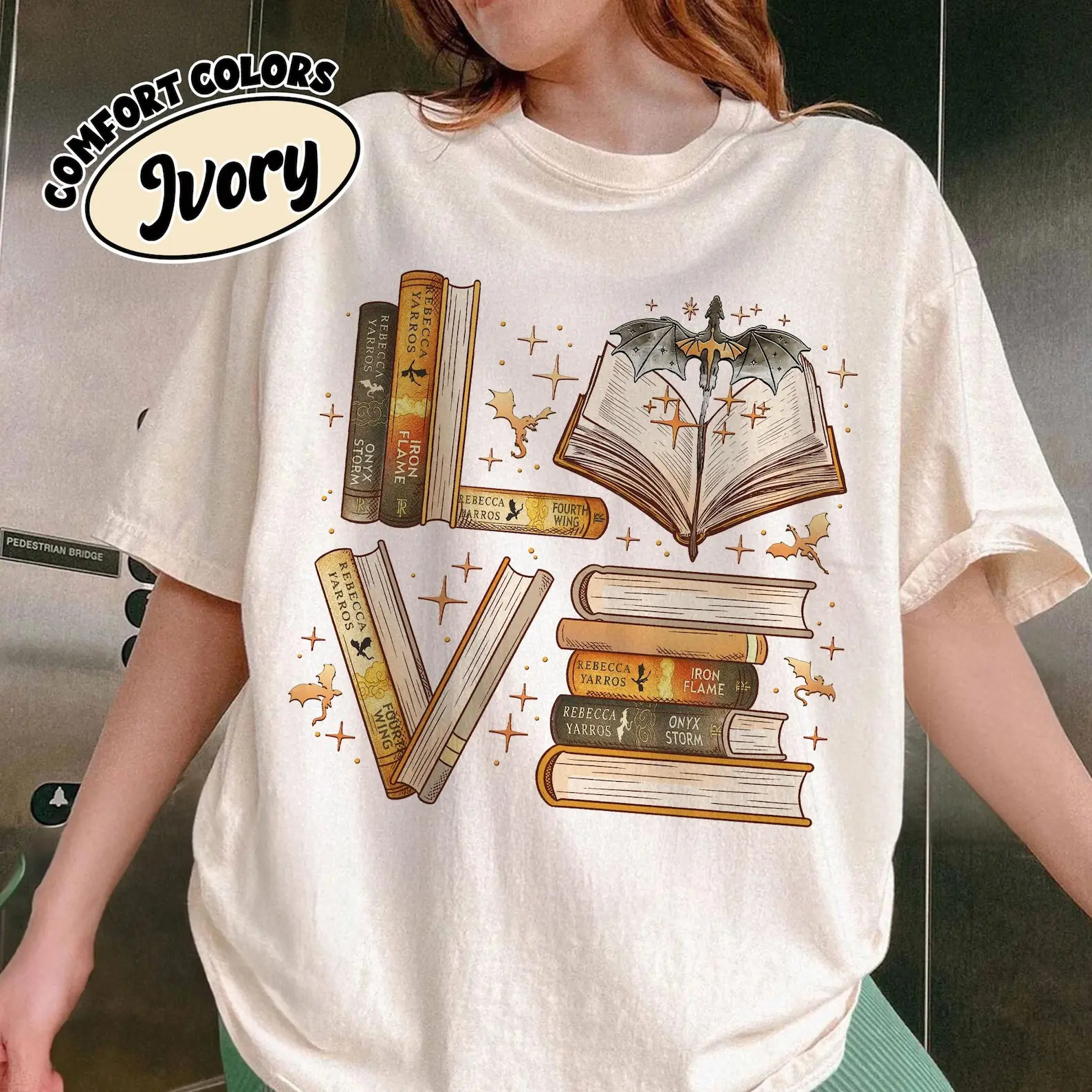 Fourth Wing Love Shirt Comfort Colors, The Empyrean Bookish Valentines TShirt, Dragon Lover Shirts, Onyx Storm Fans Merch