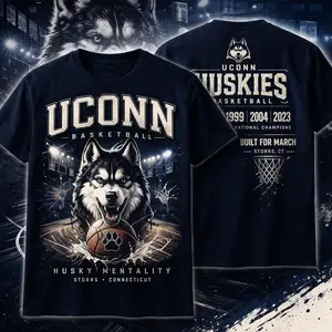 UConn Huskies Basketball Shirt Husky Mentality Built Different Fan Tee