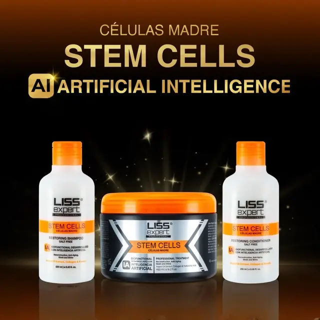 Liss Expert Professional Stem Cells 16.9 oz with Shampoo and Conditioner Kit Hydrating Shampoo Conditioner Repair Hair Set