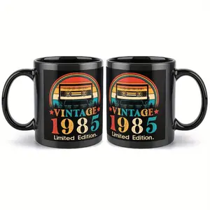11Oz Ceramic Cup Featuring Double-Sided Printing, Ideal for Coffee, Great Present for Friends, Family, Suitable for Halloween, Christmas Gifts