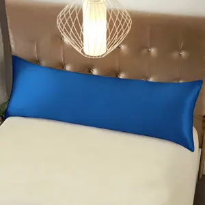 NTBAY Zippered Satin Body Pillow Pillowcase, Silky Slip Cooling Body Pillow Cover, Long Side Hidden Zipper