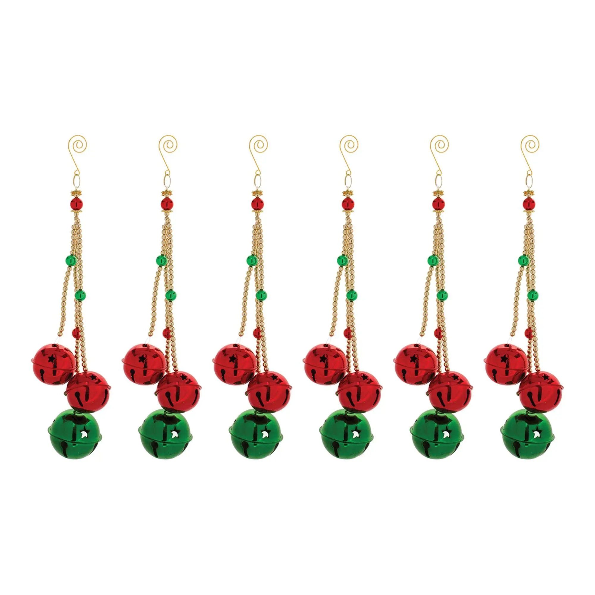 Melrose Sleigh Bell Drop Ornament (Set of 6)