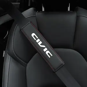 Car Seat Belt Shoulder Cover, Anti-slip PU Leather Car Seat Belt Shoulder Pad, Universal Car Interior Decoration Accessories for Honda Civic, Car Stuff