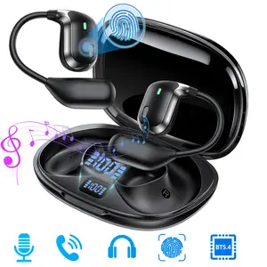 Wireless Earbuds with Microphone, Touch Control Earbuds, 30-Hour Battery Life Bluetooth Earbuds with LED Digital Display, Stereo Sound Open-Ear Earbuds, Comfortable Fit, Intelligent Touch, IPX5 Waterproof, for Running/Workouts/Fitness
