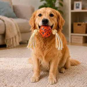 1pc/2pcs ETPU Indestructible Dog Chew Toy Ball with Rope Knots Interactive Tug of War Toy for Aggressive Chewers Bite Resistant Puppy Teething Toy Fetch Ball Dental Toy for Small Medium Large Dogs Indoor Outdoor Home Backyard Park Training Pet Supplies