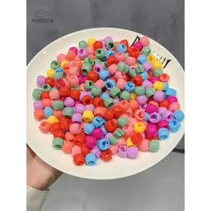 50 Mini Colorful Bead Hair Clips, Barrettes Hair Clips, Non-Slip Rainbow Hair Accessories for Girls and Women, Ideal for Hair Styling and Decoration