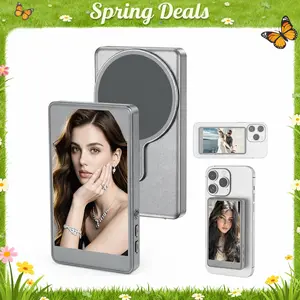 [Spring Deals] Coucur Phone Vlog Selfie Monitor Screen,Magnetic Mount for MagSafe, Rear Camera for Selfie VlogLive Stream, iPhone & Android Compatible, Wireless Connection