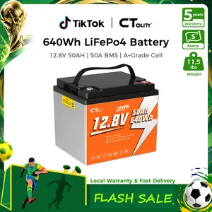 [Summerwins]CTOLITY CT050-12 12.8V 50Ah 640Wh IP65 Portable Power Station Solar Generater LiFePO4 Battery for Camping Outdoor Phone Charge Smartphone
