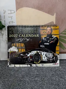 2026 - 2027 Kyle Busch Racing Calendar, NASCAR Inspired Wall & Desk Calendar, Vintage Race Car Fan Gift, Retro Motorsport Room Decor