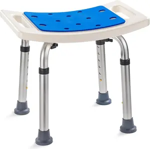 Shower Chair for Inside Bathroom, 350 lbs Capacity, Adjustable Height 14.5-19.5