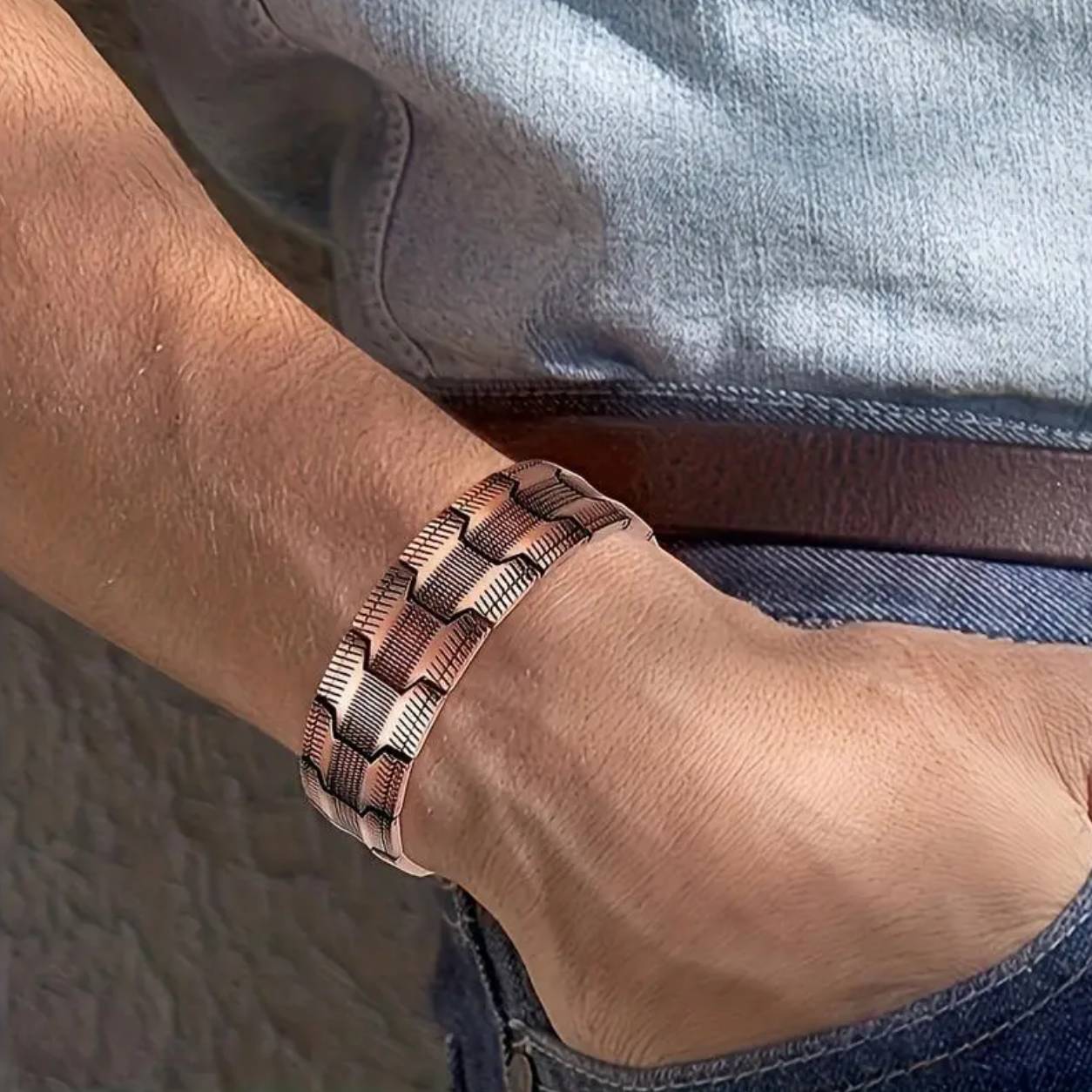 DearYou Studio B Copper Magnetic Bracelets for Men, 99.99% Pure Copper Bracelet with 3 Row Neodymium Magnets,Men's Jewelry Gifts DearYou Studio B Copper Magnetic Bracelets for Men, 99.99% Pure Copper Bracelet with 3 Row Neodymium Magnets,Men's Jewelry Gifts