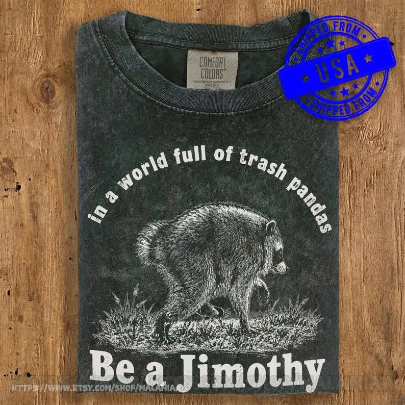Comfort Colors Jimothy Raccoon Viral Shirt, Famous Seattle Raccoon Shirt, Short King Jimothy Tee