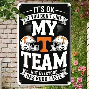 Tennessee Volunteers Football Retro Metal Wall Sign - Vintage Tin Decor for Man Cave, Bar & Game Room
