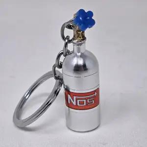 Signed NOS Nitrous Bottle Keychain -- Silver