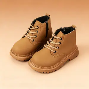 New[ Boots]  Solid Color Boots With Zipper For Boys |                 Comfortable Non-slip Boots For All Seasons