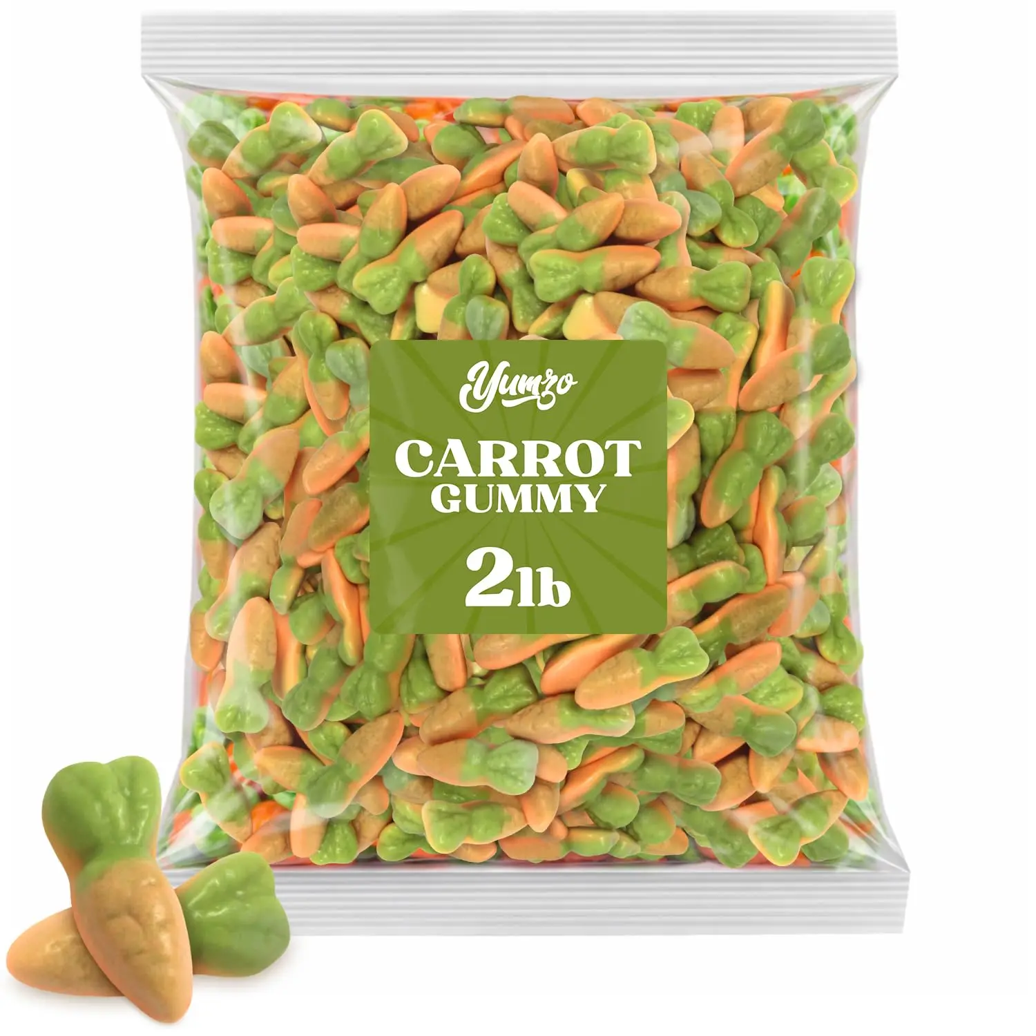 Carrot Candy, Orange Gummies, Carrot Shaped Candy for Egg Hunts, 2 lb