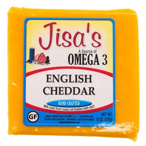 English Cheddar Cheese Block | 8 oz | Jisa's Farmstead Cheese