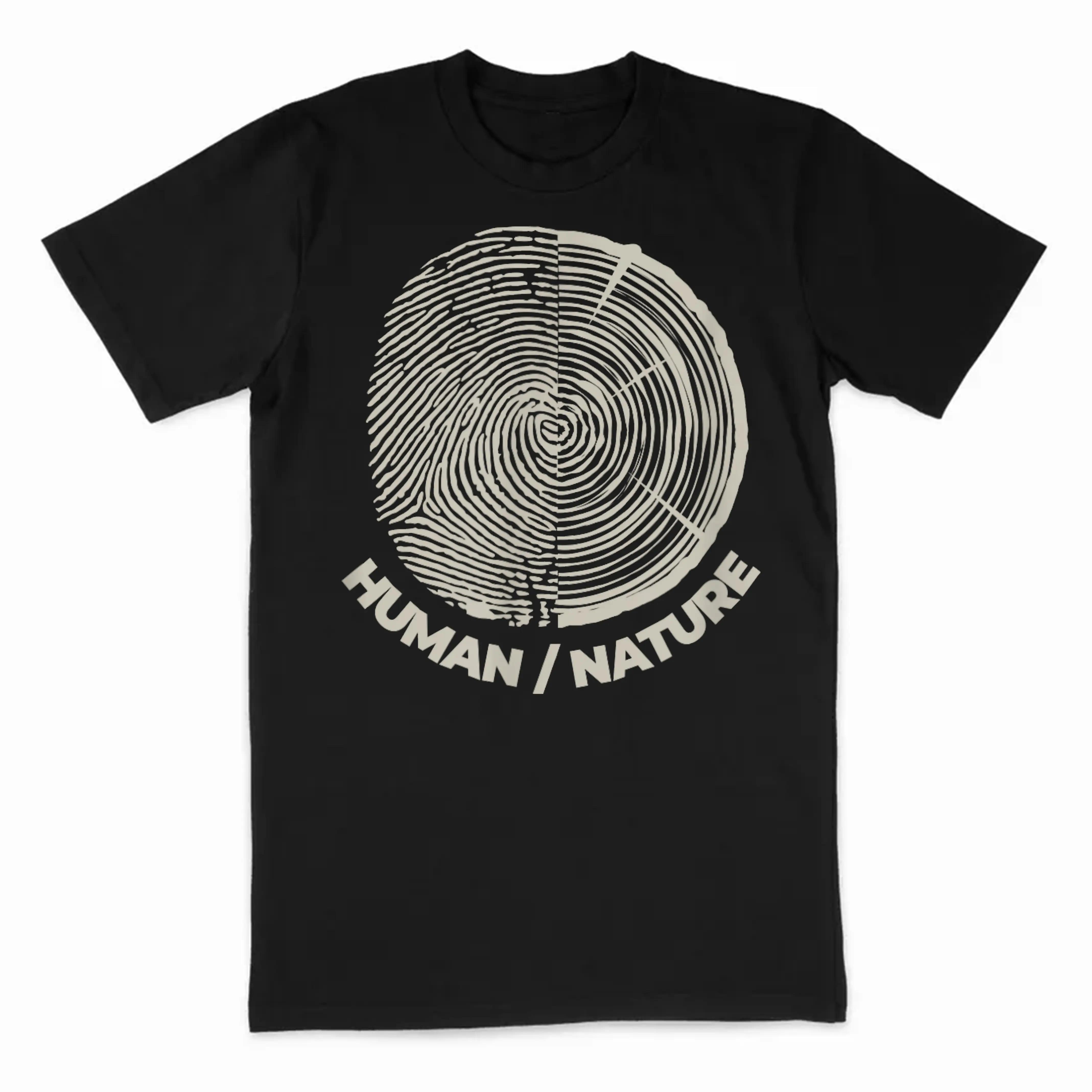 Human Nature Fingerprint Tree Rings T-Shirt
