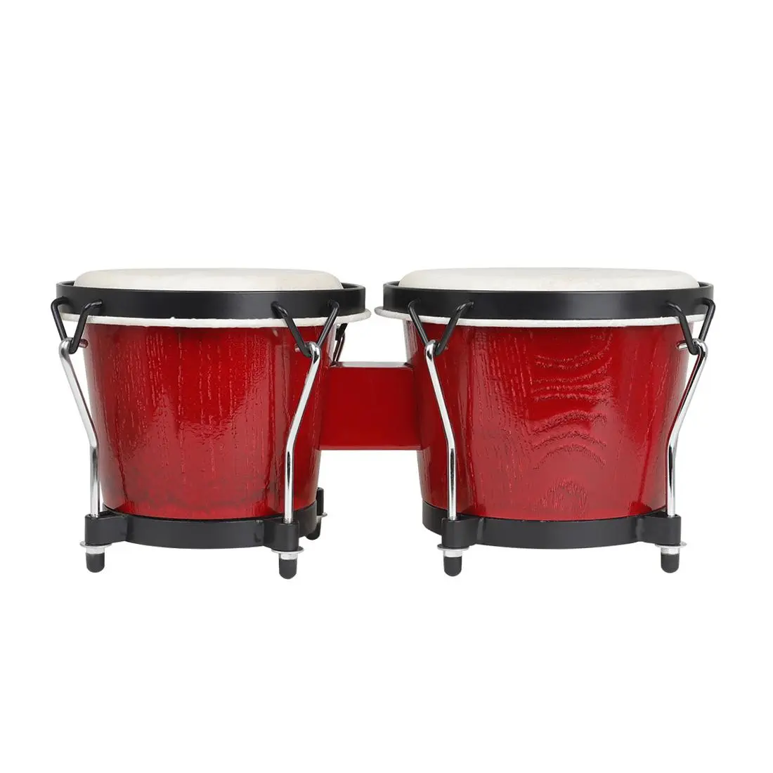 Sunset Color Bongo Drum, Hand Drum with Stand, Musical Instrument for Home & Studio, Gift for Friends & Family
