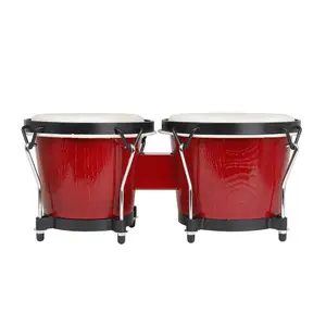Sunset Color Bongo Drum, Hand Drum with Stand, Musical Instrument for Home & Studio, Gift for Friends & Family