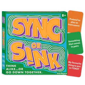 Sync or Sink - Hilarious Family Card Game for Kids, Teens & Adults, Fast-Paced Mind-Matching Partner Challenge, Fun Party & Game Night Favorite, Gifts for Ages 8, 9, 10 and Up, 4-8 Players