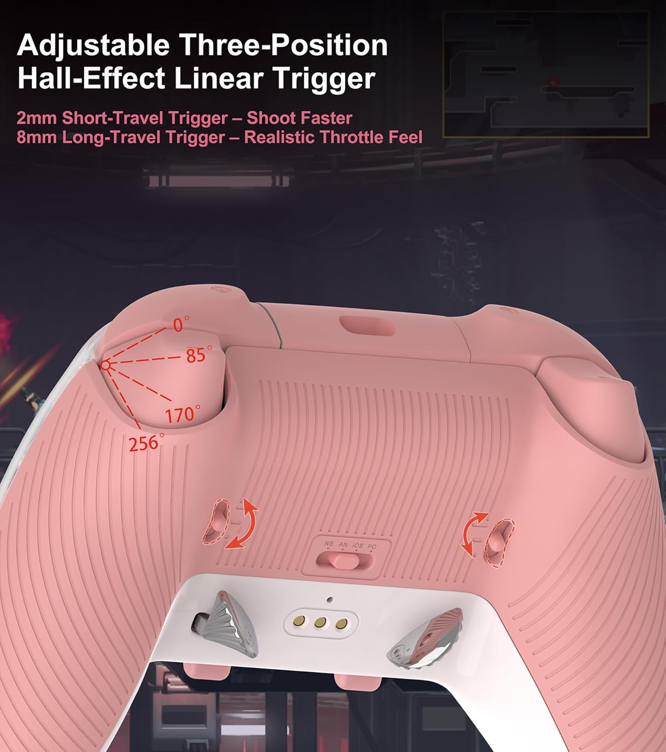 Wireless Multi Platform Gaming Controller with Hall EffectJoysticks andTriggersRGBLights MagneticCharging Base forPCSwitchiOSAndroidConsole Smartphone