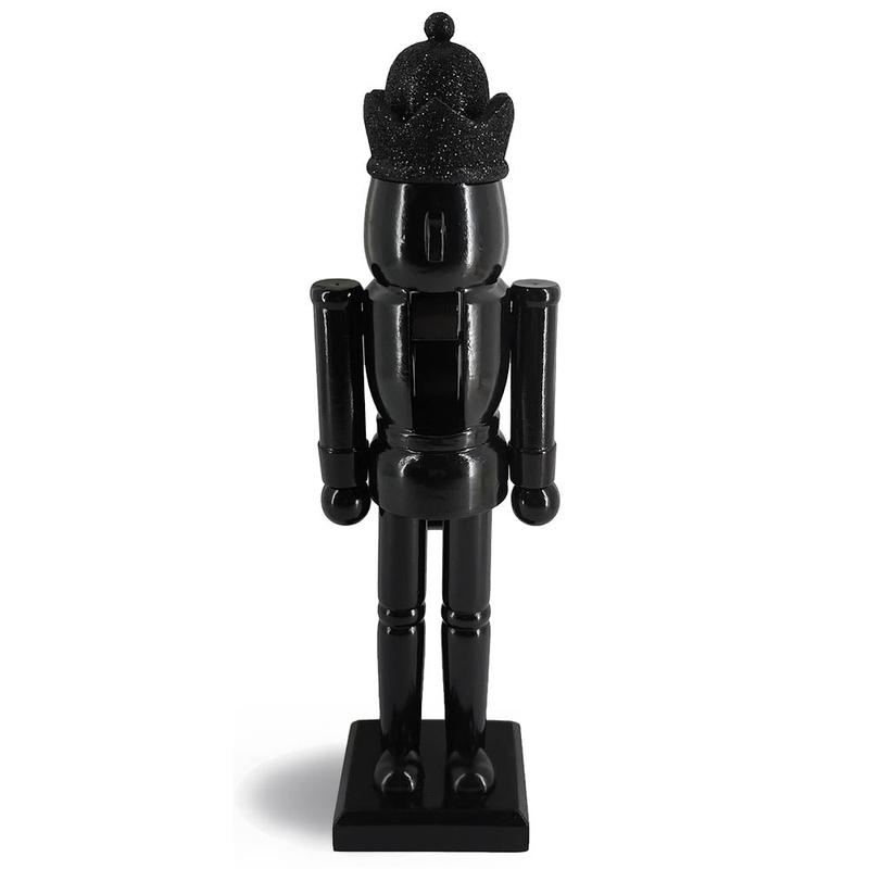 Minimalist Christmas Mantle King Nutcracker Solid Black