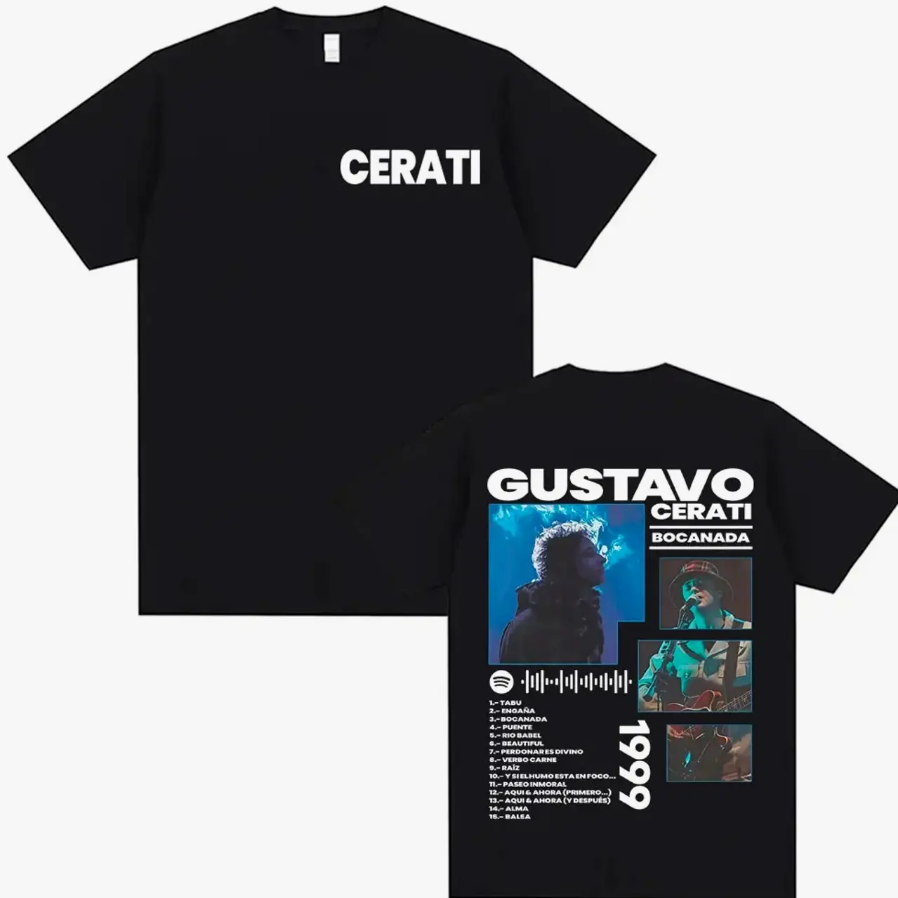 Gustavo Cerati 2025 Tour T-Shirt - Retro Harajuku Fashion 100% Cotton Unisexd Tee for Men & Women, Streetwear Casual Top CQ9