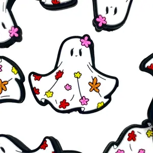 1pc Feeling Cute Might Haunt You Later Silicone Focal Beads - Cute Ghost Beaded Pen Making Supplies DIY Halloween Theme
