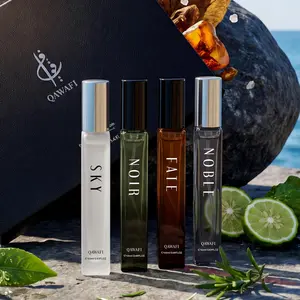 QAWAFI Mens Perfume Discovery Set | Fresh Woody Aromatic Scent | Extrait De Parfum 4x10ml | 8H+ Long Lasting