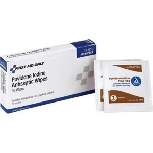 Avery FAO12015 First Aid Only Povidone Iodine Antiseptic Wipes, White