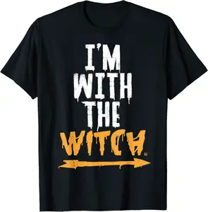 I'm With The Witch Funny Halloween Costume for Men T-Shirt - Phoebeumba Shop 24B09J1PXB1N