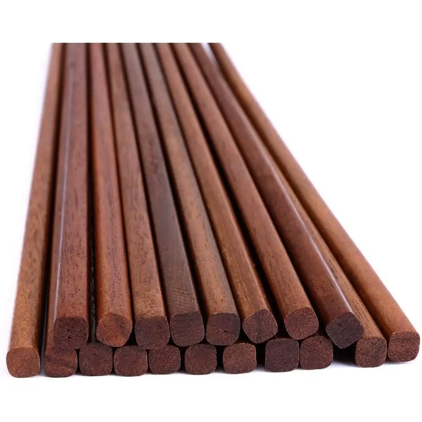 10 Pairs Wooden Chopsticks  Chop Sticks Dishwasher Safe Chinese Wooden Chopsticks  Chopstick   for Cooking Eating Restaurants ,Korean & Japaness Style,Portable Long Brown