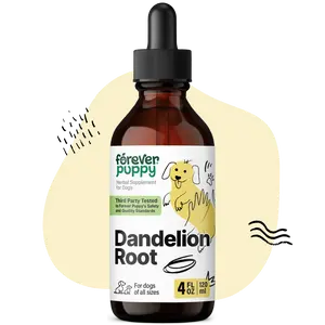 Dandelion Root Drops for Dogs - Liquid Liver Health Supplement for Large, Medium & Small Dogs - Liver Cleanse Detox Drops w/Dandelion Root Extract - 4 oz
