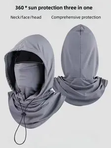 Multifunctional Sun Protection Head Protection Balaclava Hat, Windproof UV Face Mask Neck Protection, Breathable Sweat-Absorbing Helmet Cap for Outdoor Sports
