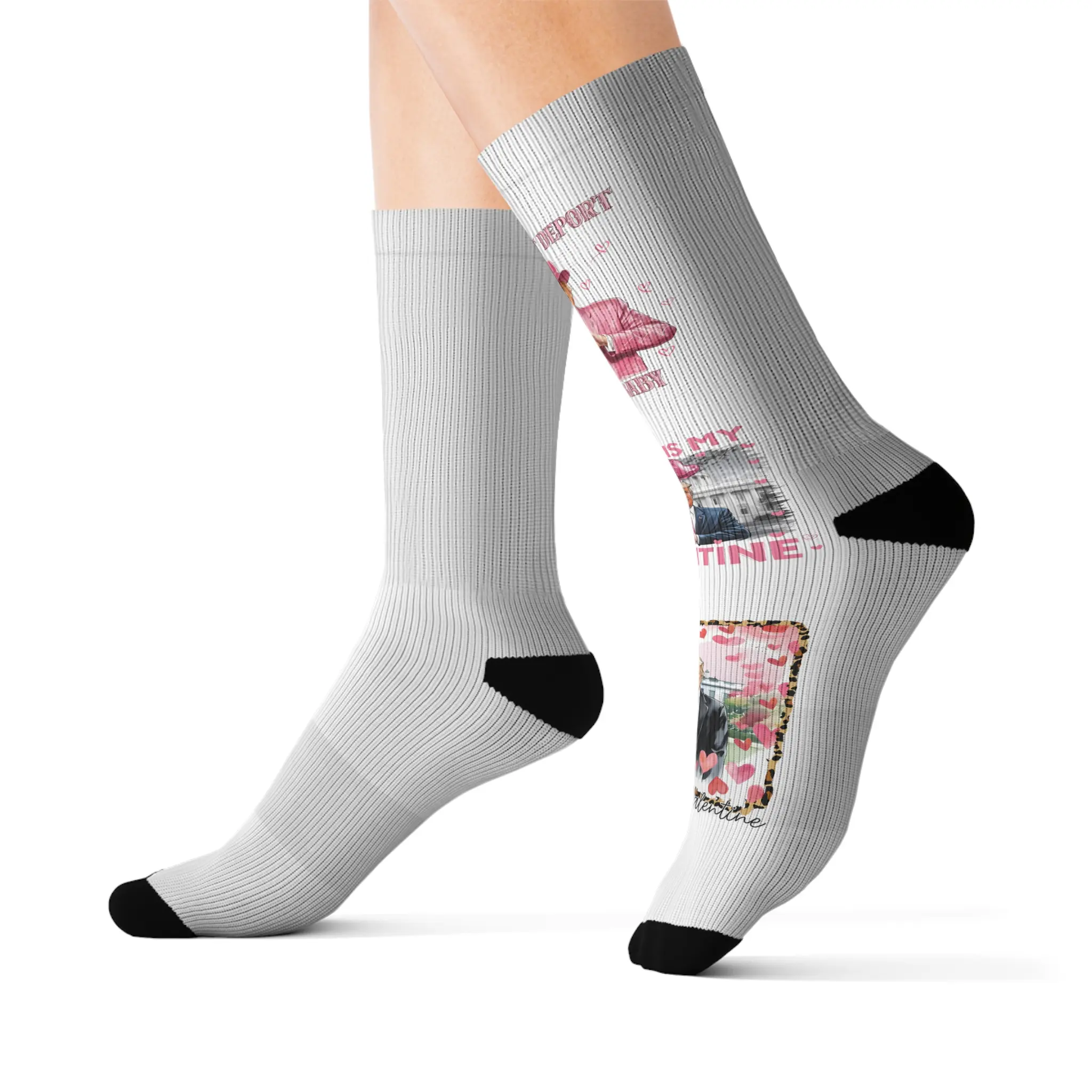 Donald Trump Valentine's Day Sublimation Socks