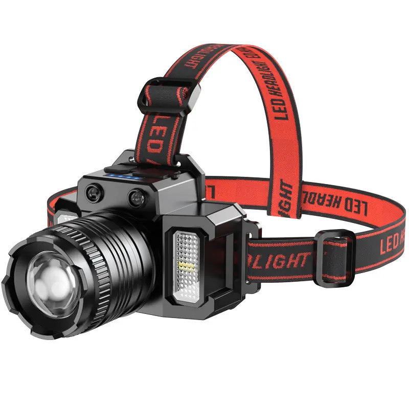 1/2PC Sensor-Activated LED Headlamp – USB Rechargeable, Waterproof for Camping & Fishing,Hands-Free LED Headlamp – Sensor-Activated, USB Rechargeable for Hiking & Outdoor Adventures Waterproof Sensor LED Headlamp for Camping & Fishing