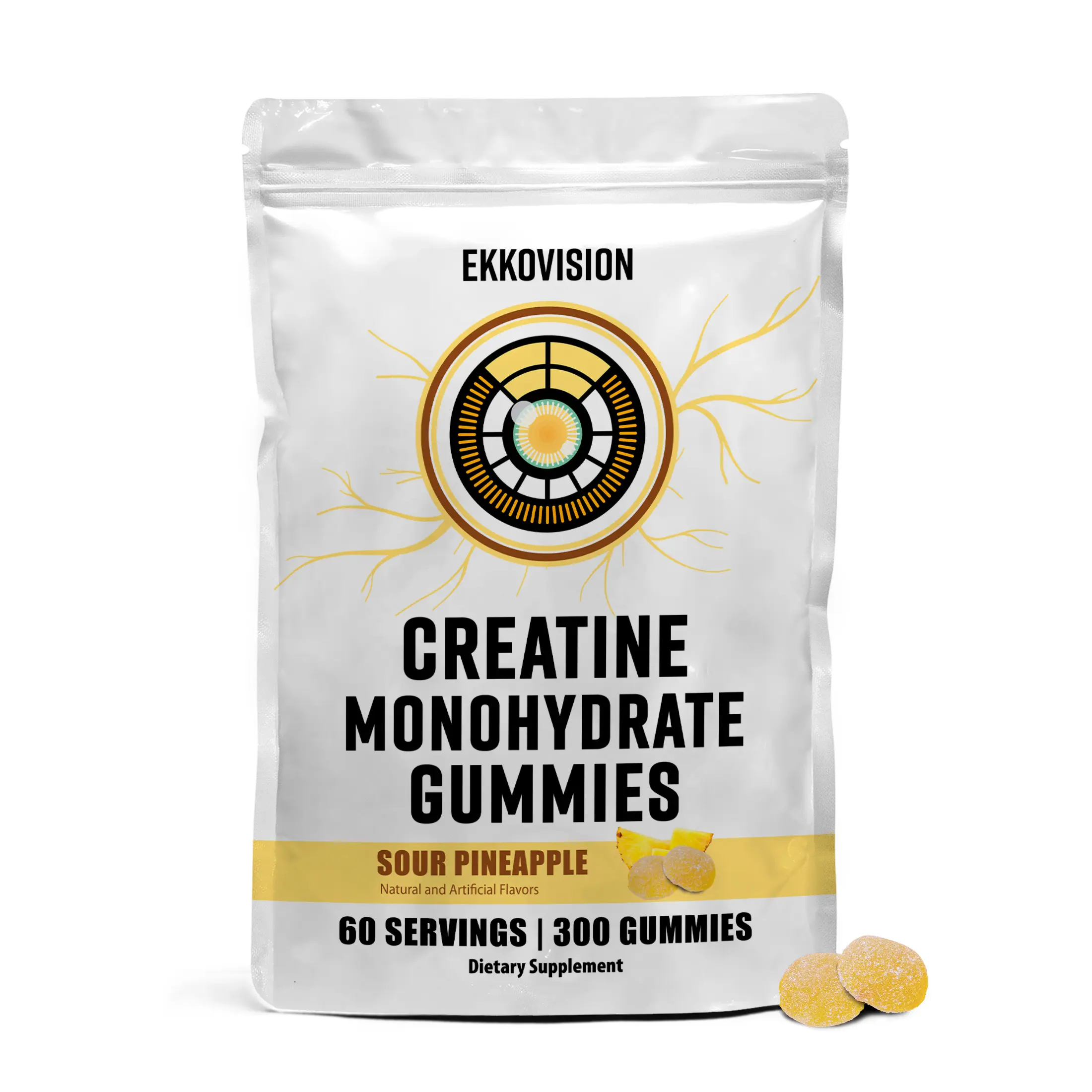 Sour Pineapple / 60 Servings - 300 Gummies