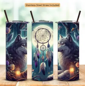 20 oz Tumbler | Wolves & Dream Catcher |