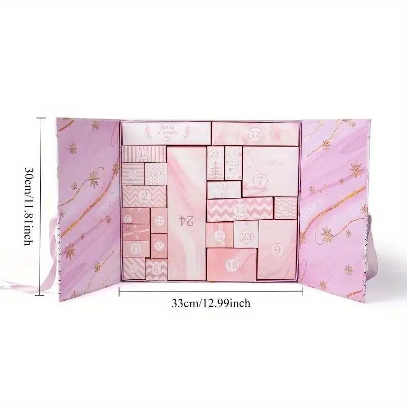 Countdown Dream Calendar Themed Gift Box, 24 Surprise Slots, Valentine's Day Heart Decoration, Holiday Decor & Gifts, Perfect Valentine's Present