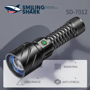 SmilingShark SD-7012 Super Bright Flashlight, Portable Camping & Hiking Light with USB Charger Cord, Essential Outdoor Adventure Road Illumination Tool